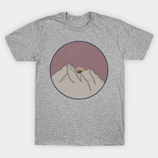 Mountain Sunset Sketch T-Shirt